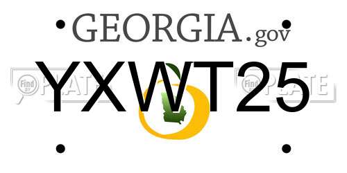 YXWT25 Georgia License Plate