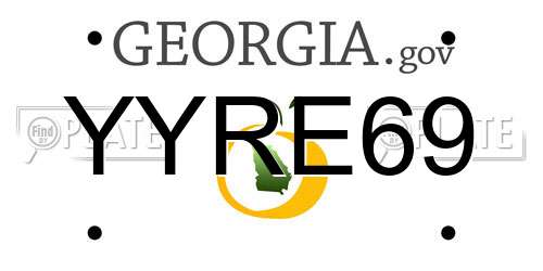 YYRE69 Georgia License Plate