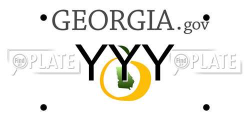 YYY Georgia License Plate