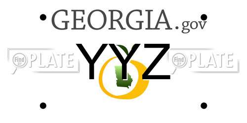 YYZ Georgia License Plate