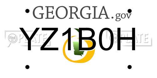 YZ1B0H Georgia License Plate