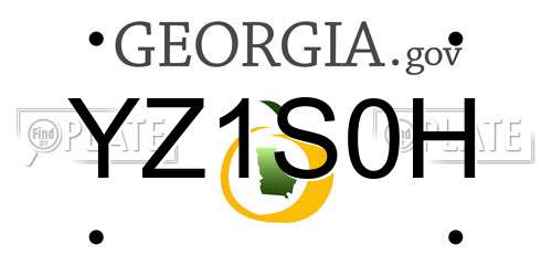 YZ1S0H Georgia License Plate