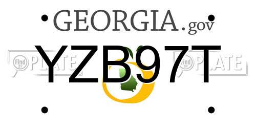 YZB97T Georgia License Plate