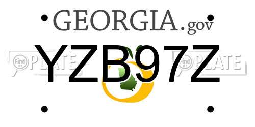 YZB97Z Georgia License Plate
