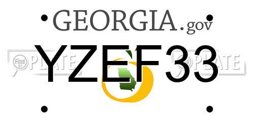 YZEF33 Georgia License Plate