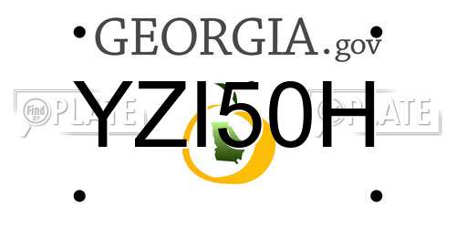 YZI50H Georgia License Plate