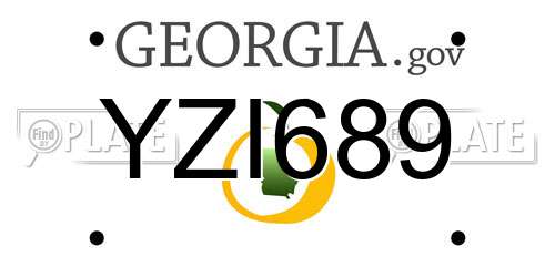 YZI689 Georgia License Plate