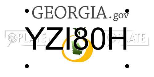 YZI80H Georgia License Plate