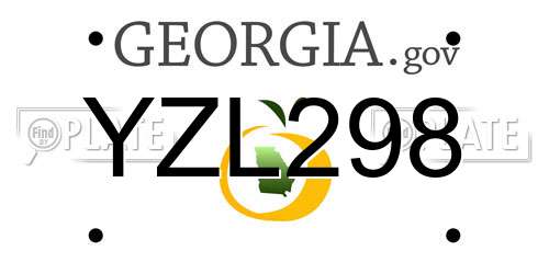 YZL298 Georgia License Plate