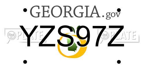 YZS97Z Georgia License Plate