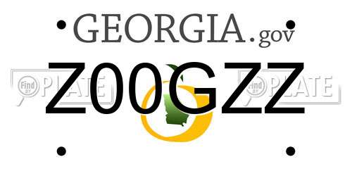 Z00GZZ Georgia License Plate