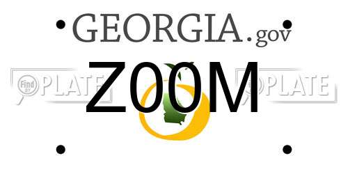 Z00M Georgia License Plate