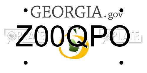 Z00QPO Georgia License Plate