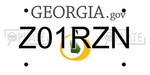 Z01RZN Georgia License Plate