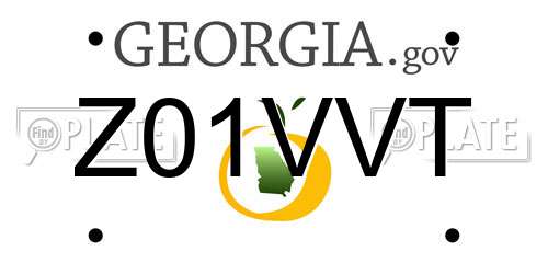 Z01VVT Georgia License Plate