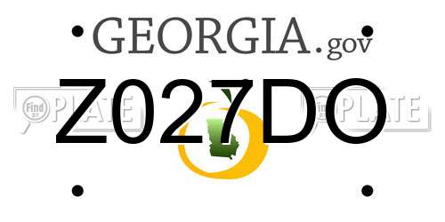 Z027DO Georgia License Plate
