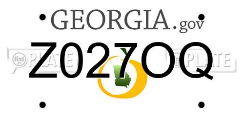 Z027OQ Georgia License Plate