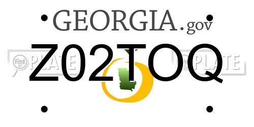 Z02TOQ Georgia License Plate