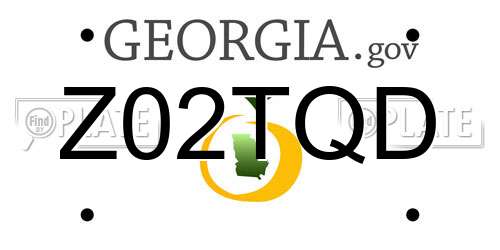 Z02TQD Georgia License Plate