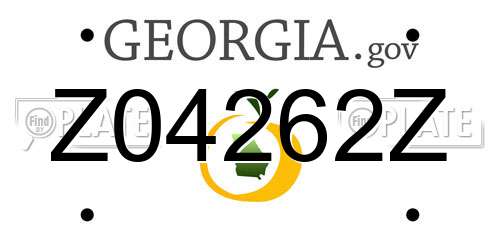 Z04262Z Georgia License Plate