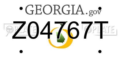 Z04767T Georgia License Plate