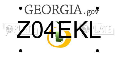 Z04EKL Georgia License Plate