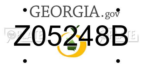 Z05248B Georgia License Plate