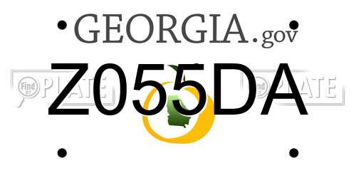 Z055DA Georgia License Plate