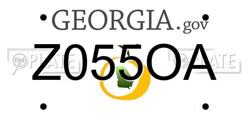 Z055OA Georgia License Plate