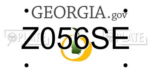 Z056SE Georgia License Plate