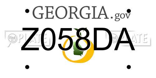 Z058DA Georgia License Plate