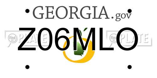 Z06MLO Georgia License Plate