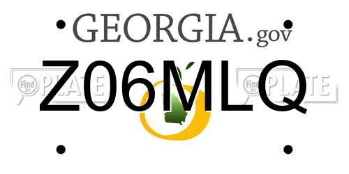 Z06MLQ Georgia License Plate