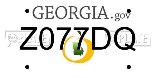 Z077DQ Georgia License Plate
