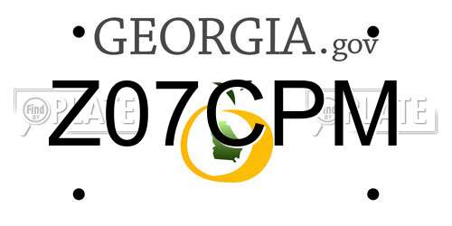 Z07CPM Georgia License Plate