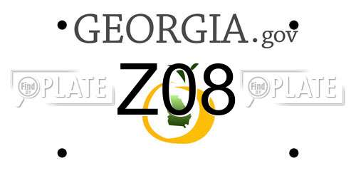 Z08 Georgia License Plate