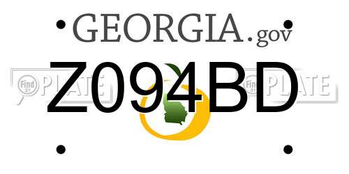Z094BD Georgia License Plate