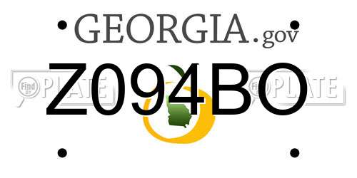Z094BO Georgia License Plate
