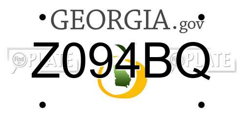 Z094BQ Georgia License Plate