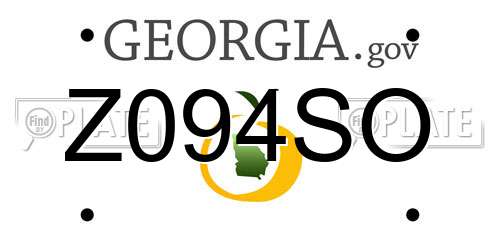 Z094SO Georgia License Plate