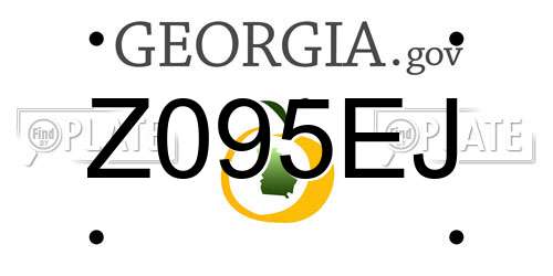 Z095EJ Georgia License Plate