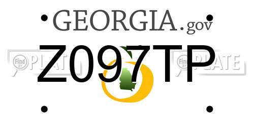 Z097TP Georgia License Plate