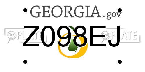 Z098EJ Georgia License Plate
