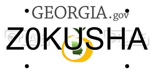 Z0KUSHA Georgia License Plate