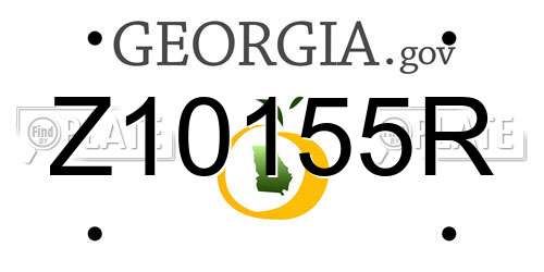 Z10155R Georgia License Plate