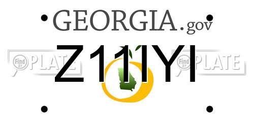 Z11IYI Georgia License Plate