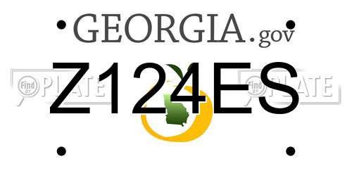 Z124ES Georgia License Plate