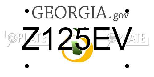 Z125EV Georgia License Plate