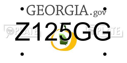 Z125GG Georgia License Plate