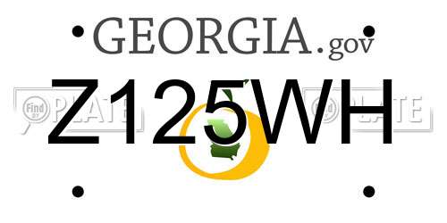 Z125WH Georgia License Plate